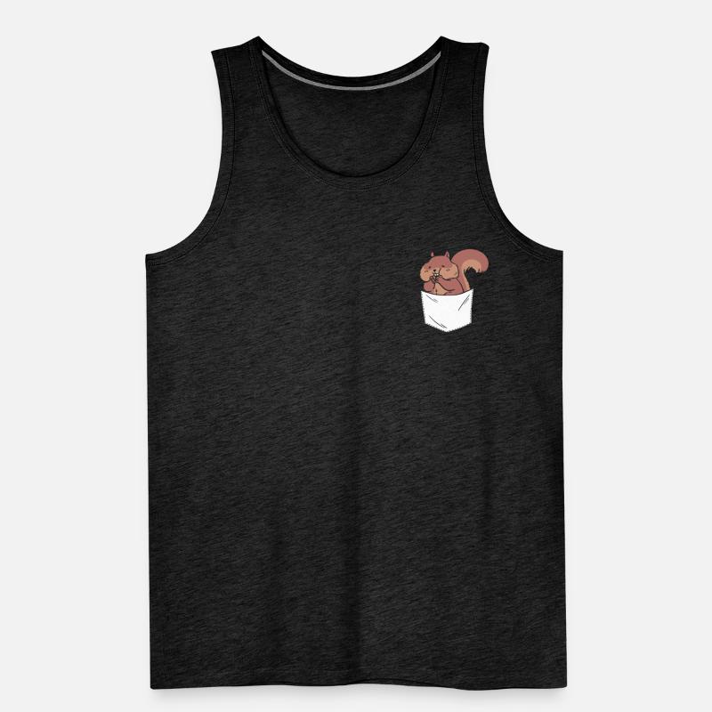 Eichhörnchen Lustiges Eichhörnchen-Tasche Männer Premium Bio Tank Top