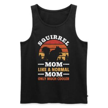Squirrel Mom like a normal mother Only a lot - Men's Premium Organic Tank Top - black - Front - Michal (187cm)