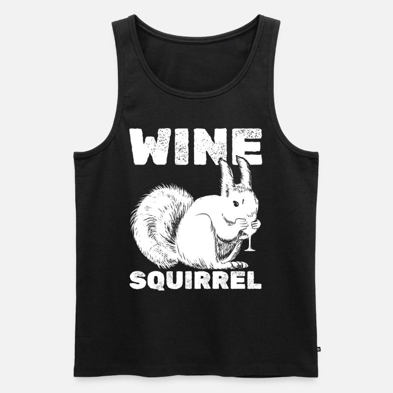 Squirrel Wine Squirrel - Men's Premium Organic Tank Top - black