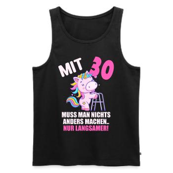 Mit 30 nichts anders nur langsamer 30 Geburtstag - Männer Premium Bio Tank Top - Schwarz - Vorne - AI Model Male 178 light (178cm)