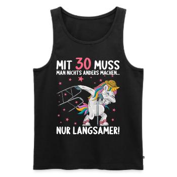 Mit 30 nichts anders nur langsamer 30 Geburtstag - Männer Premium Bio Tank Top - Schwarz - Vorne - AI Model Male 178 light (178cm)