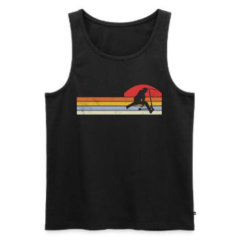 Stunt Scooter Trick Scooter Skatehalle - Männer Premium Bio Tank Top - Schwarz - Vorne - Michal (187cm)