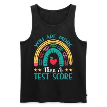 Test Day Kids - Vous êtes plus qu’un test - Débardeur bio Premium Homme - noir - Devant - Michal (187cm)