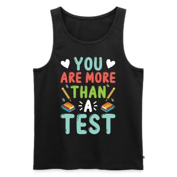 Test Day Kids - I believe in you You Got This - Men's Premium Organic Tank Top - black - Front - AI Model Male 178 light (178cm)