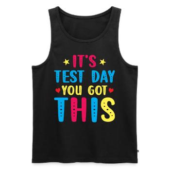 Test Day Kids - It's Test Day You Got This - Men's Premium Organic Tank Top - black - Front - AI Model Male 178 light (178cm)