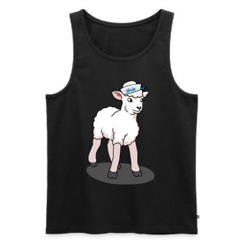 Moin Nordsee Ostsee Schaf Küste Norddeutschland - Männer Premium Bio Tank Top - Schwarz - Vorne - AI Model Male 178 light (178cm)
