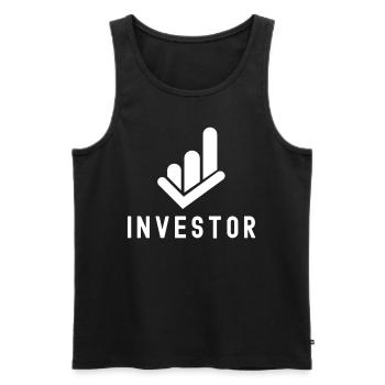 Investisseurs Financier Investir Investisseur Investir - Débardeur bio Premium Homme - noir - Devant - AI Model Male 178 light (178cm)