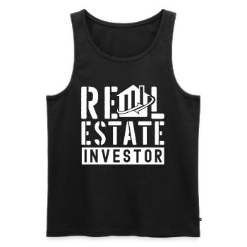 Immobilien Investor Immobilieninvestor Anleger - Männer Premium Bio Tank Top - Schwarz - Vorne - Michal (187cm)