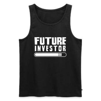 Future Investor Invest Invest - Men's Premium Organic Tank Top - black - Front - AI Model Male 178 light (178cm)