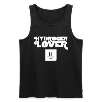 Hydrogen Lovers Energy Hydrogen Element - Men's Premium Organic Tank Top - black - Front - AI Model Male 178 light (178cm)