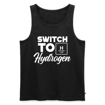 Switching to Hydrogen Hydrogen Element Energy - Men's Premium Organic Tank Top - black - Front - AI Model Male 178 light (178cm)