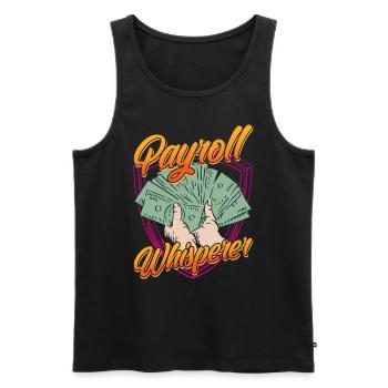 Lohnbuchhaltung Flüsterer Human Resources HR - Männer Premium Bio Tank Top - Schwarz - Vorne - AI Model Male 178 light (178cm)