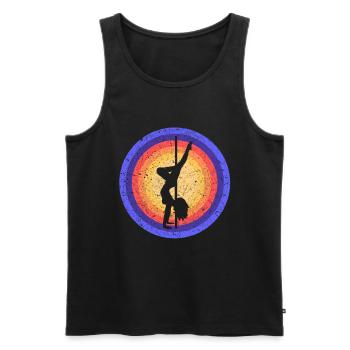 Pole Dancing Girls Silhouette Pole Dancer Pole - Men's Premium Organic Tank Top - black - Front - AI Model Male 178 light (178cm)