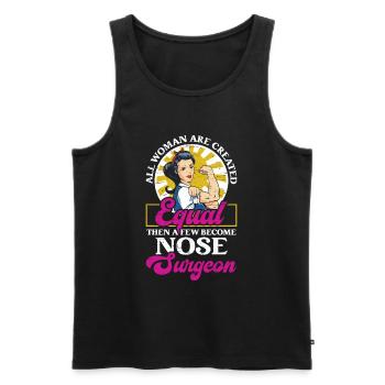 Chirurgien du nez Filles Rhinoplastie Cosmétiques - Débardeur bio Premium Homme - noir - Devant - Michal (187cm)