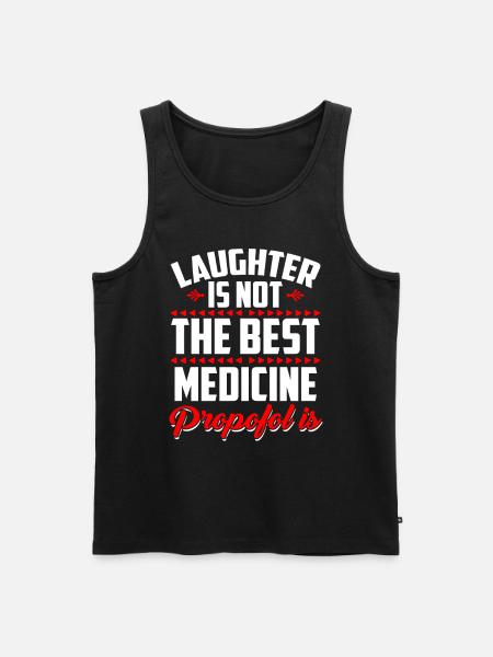 Medicine Propofol Anesthesiologist Anesthesia - Men's Premium Organic Tank Top - black