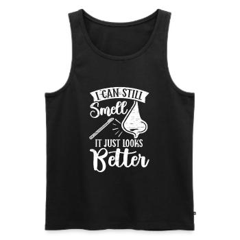 Ich Kann Immer Noch Die Kosmetische Nase Der - Männer Premium Bio Tank Top - Schwarz - Vorne - Michal (187cm)