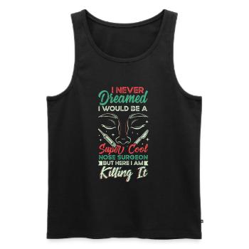 Cool Nose Surgeon Rhinoplasty Cosmetic Nose - Men's Premium Organic Tank Top - black - Front - AI Model Male 178 light (178cm)