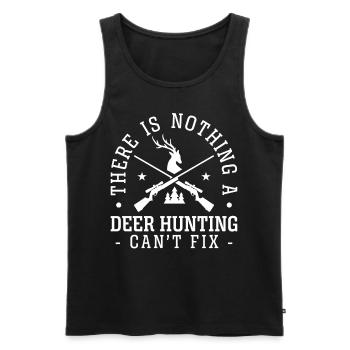Buck Deer Hunting Hunter There Is - Men's Premium Organic Tank Top - black - Front - AI Model Male 178 light (178cm)