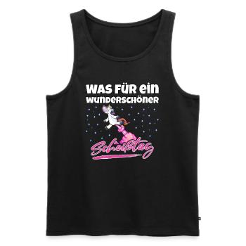 Was für ein wunderschöner Scheisstag - Männer Premium Bio Tank Top - Schwarz - Vorne - Michal (187cm)