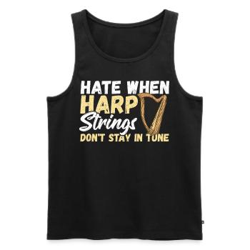 Hate When Harp Strings Don't Stay In Tune Harp - Männer Premium Bio Tank Top - Schwarz - Vorne - Michal (187cm)