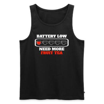 Lustiger Fruchttee - Männer Premium Bio Tank Top - Schwarz - Vorne - AI Model Male 178 light (178cm)