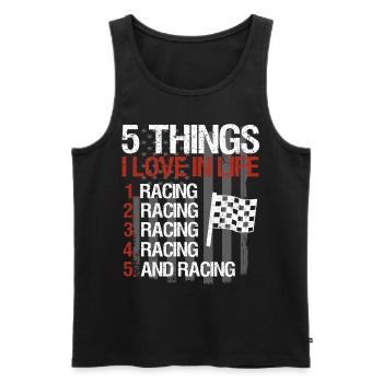 Racing Motorsport Saying - Men's Premium Organic Tank Top - black - Front - Michal (187cm)