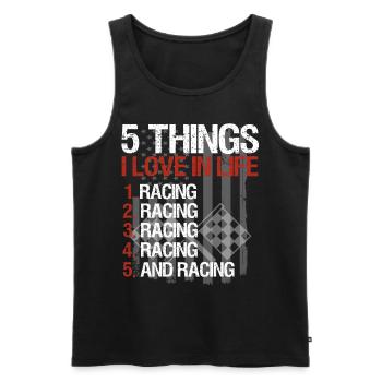 Racing Motorsport Saying - Men's Premium Organic Tank Top - black - Front - Michal (187cm)