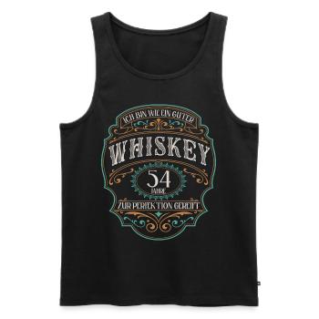 54 Jahre Ich bin wie guter Whisky 54. Geburtstag - Männer Premium Bio Tank Top - Schwarz - Vorne - Michal (187cm)