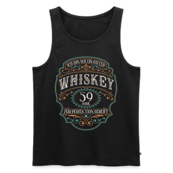 59 Jahre Ich bin wie guter Whisky 59. Geburtstag - Männer Premium Bio Tank Top - Schwarz - Vorne - Michal (187cm)
