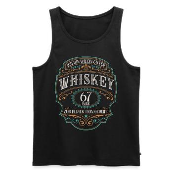 67 Jahre Ich bin wie guter Whisky 67. Geburtstag - Männer Premium Bio Tank Top - Schwarz - Vorne - AI Model Male 178 light (178cm)