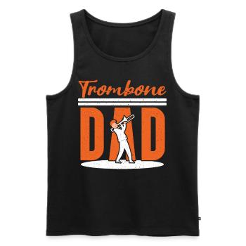 Trombone Papa Tromboniste Musicien Fête des Pères - Débardeur bio Premium Homme - noir - Devant - Michal (187cm)