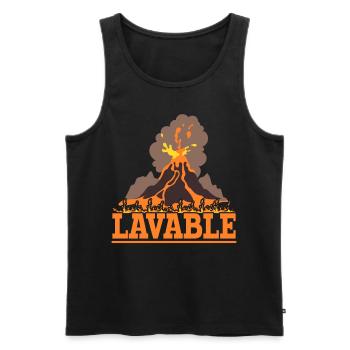 Géologie lavable Volcanologie Volcano amateurs Lave - Débardeur bio Premium Homme - noir - Devant - Michal (187cm)