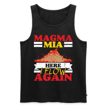 Magma Mia Hier fließe ich wieder Geologie Vulkanol - Männer Premium Bio Tank Top - Schwarz - Vorne - AI Model Male 178 light (178cm)