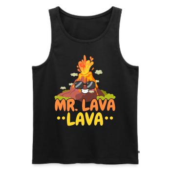 Mr. Lava Lava Geology Volcano Volcano Lava - Men's Premium Organic Tank Top - black - Front - AI Model Male 178 light (178cm)