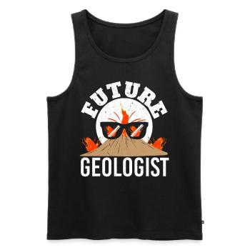 Zukünftiger Geologe Geologie Vulkanologie Vulkan L - Männer Premium Bio Tank Top - Schwarz - Vorne - Michal (187cm)