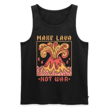 Macht Lava nicht Krieg Geologie Vulkanologie Vulka - Männer Premium Bio Tank Top - Schwarz - Vorne - Michal (187cm)