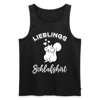 Lieblings-Schlafshirt Eichhörnchenhemd - Männer Premium Bio Tank Top - Schwarz - Vorne - Michal (187cm)