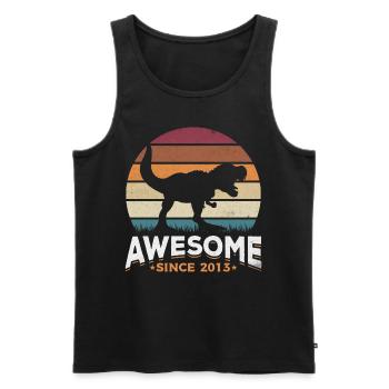 Fantastique depuis 2013 Amateur de dinosaures Dino - Débardeur bio Premium Homme - noir - Devant - Michal (187cm)