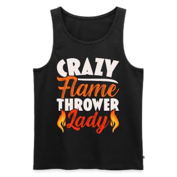 Verrückter Flammenwerfer Lady Flammenwerfer Hot - Männer Premium Bio Tank Top - Schwarz - Vorne - AI Model Male 178 light (178cm)