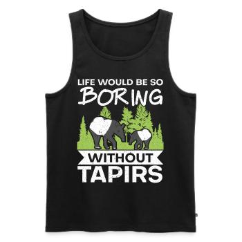 Das Leben wäre so langweilig ohne Tapire Tier - Männer Premium Bio Tank Top - Schwarz - Vorne - Michal (187cm)