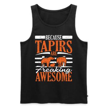Weil Tapire verdammt geile Tiere sind - Männer Premium Bio Tank Top - Schwarz - Vorne - Michal (187cm)