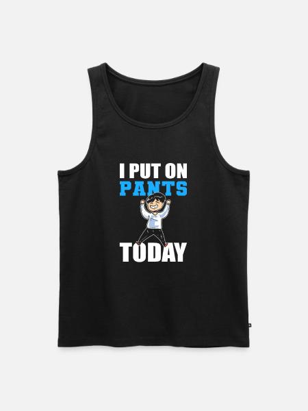 Jeg tager bukser på i dag Ingen bukser - Herre Premium økologisk tanktop - sort