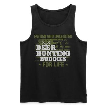Buck Deer Hunting Hunter Father - Männer Premium Bio Tank Top - Schwarz - Vorne - Michal (187cm)
