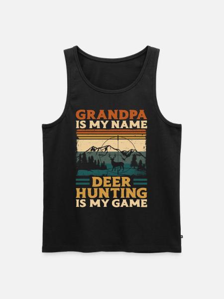 Buck Deer Hunting Hunter - Men's Premium Organic Tank Top - black