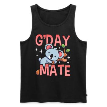 Guten Tag Kumpel Süß Koalas Koala Koalabär Tier - Männer Premium Bio Tank Top - Schwarz - Vorne - Michal (187cm)
