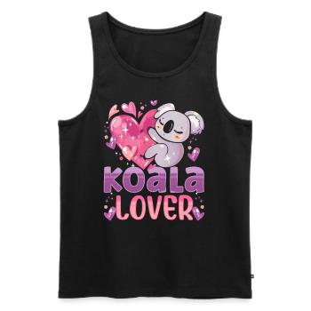 Koala Lover Koalas Koala Bear Cute Animal - Men's Premium Organic Tank Top - black - Front - Michal (187cm)
