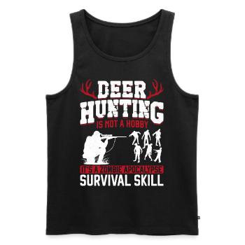 Buck Deer Hunting Hunter Zombie - Men's Premium Organic Tank Top - black - Front - AI Model Male 178 light (178cm)