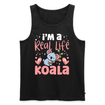 I Am A Real Koala Sweet Koala Bear Koalas Animal - Men's Premium Organic Tank Top - black - Front - Michal (187cm)