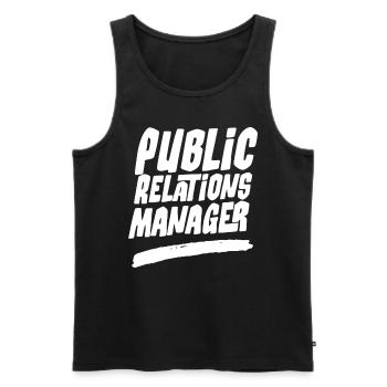 Manager for Public Relations Job PR Profession - Men's Premium Organic Tank Top - black - Front - AI Model Male 178 light (178cm)
