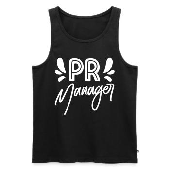 Pr Manager Job Beruf Public Relations - Männer Premium Bio Tank Top - Schwarz - Vorne - AI Model Male 178 light (178cm)